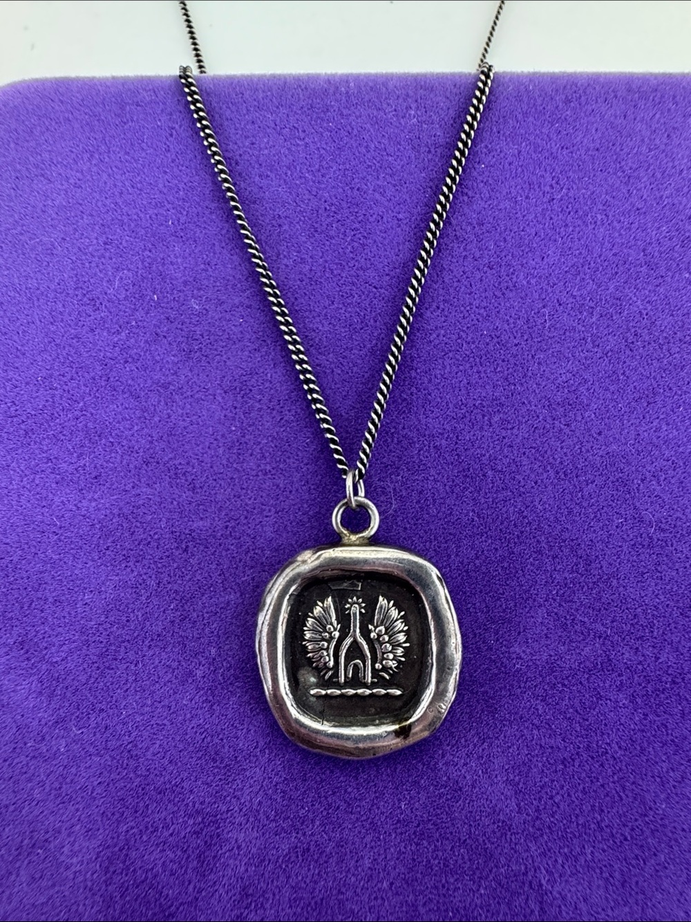 💛 Sterling Silver Pyrrha “Personal Growth” Necklace | Wax Seal Designer